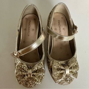 Gold sparkle shoes